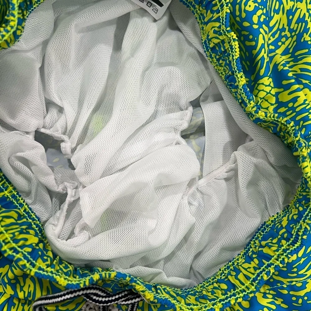 Speedo Blue and Yellow Patterned Swim Trunks